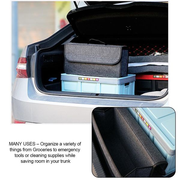 

car trunk organizer felt collapsible storage box innovative supplies foldable large capacity portable storage bag
