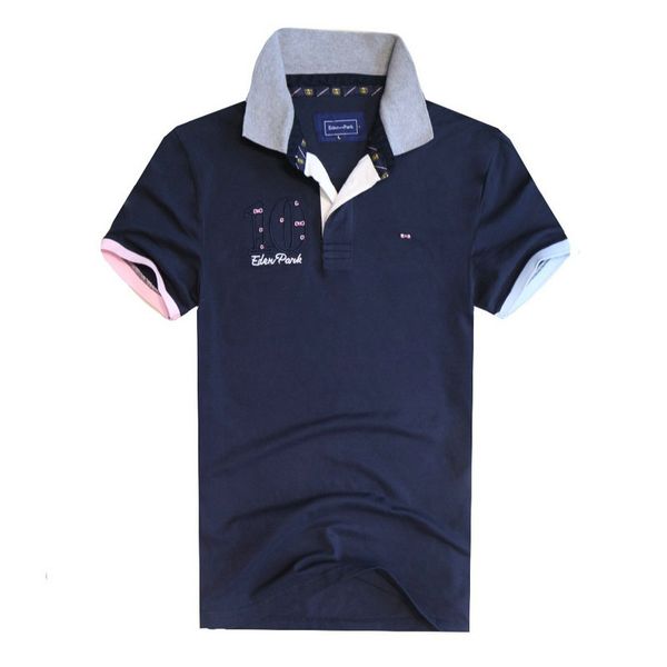 

factory 2019 blue men short sleeve eden park for men summer design famaous embroidery material polos special pattern 10, White;black