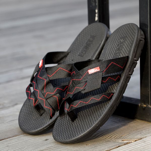 

summer man beach shoes brown black men flip flops massage fashion men slippers comfortable beach man flip flops casual slippers