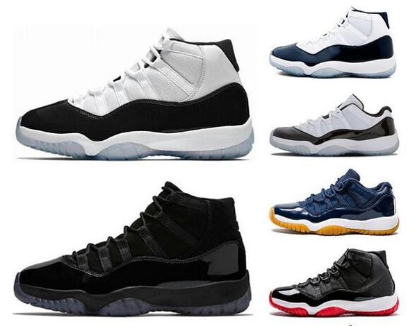 

new 11 11s mens basketball shoes 2019 concord platinum tint designer sneakers xi chicago bred space jam women sports shoes size 13