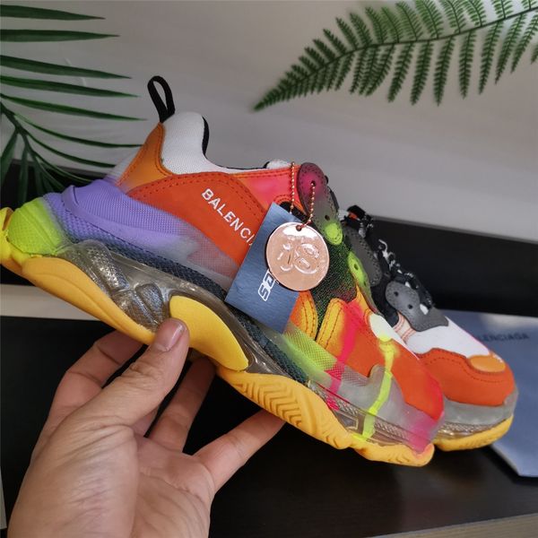 

version original fashion luxury platform men's and women's shoes wild vintage air shoes triple s sports casual shoes 35-45 03, Black