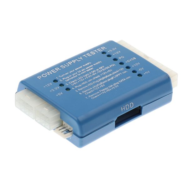 

pc computer 20/24 pin power supply tester with psu atx sata hdd connectors