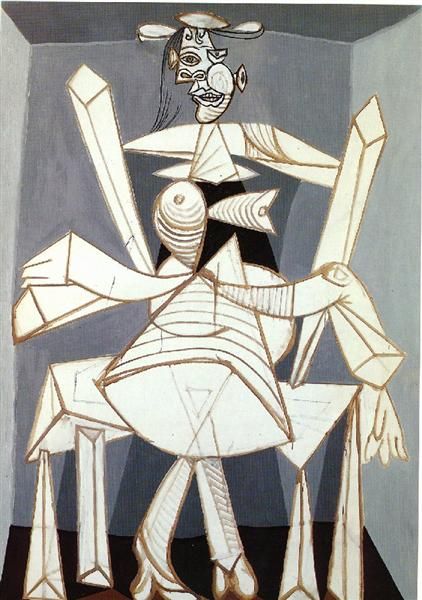 

пабло пикассо классическая картина маслом женщина, сидя в кресле femme assise dans un fauteuil 100% ручной работы picasso1021