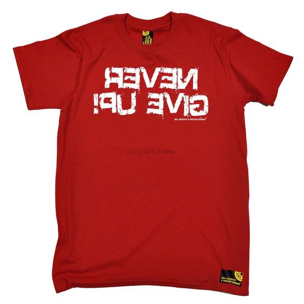 

never give up mirror trainer t-shirt body building gymer trainer gift birthday t shirt for men boy short sleeve cool tees(1, White;black
