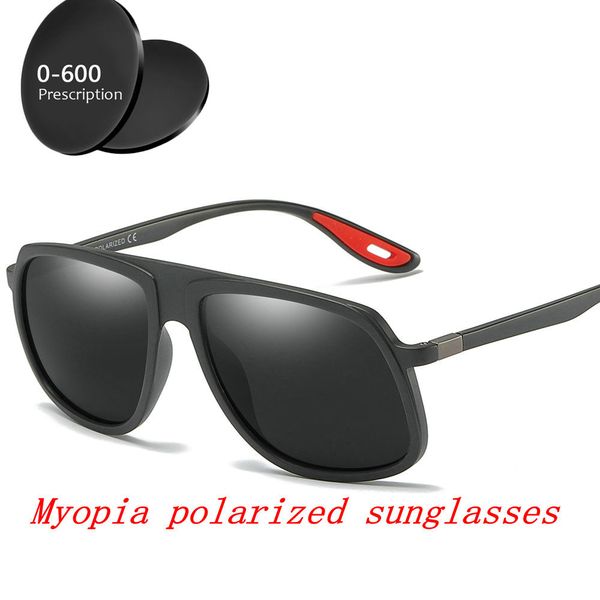

square prescription myopia polarized sunglasses men minus degree coating black fishing driving eyewear male sunglasses uv400 fml, White;black