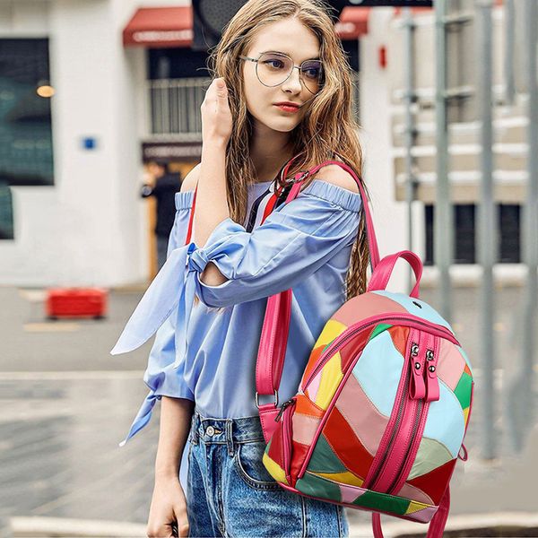 

casual retro college style shell type women's backpack