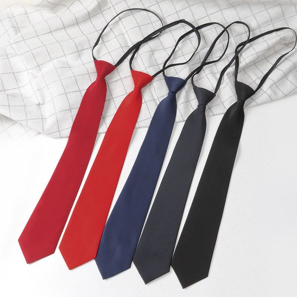 

japanese-style jk mens and womens-style small tie ins college wind lazy zipper hole-dozen shirts dress 8cm black tie, Blue;purple