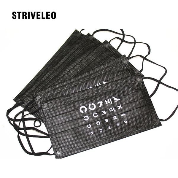 

black english letter disposable face mouth mask korean fashion filter activated carbon anti-dust mouth mask