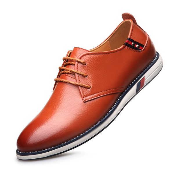 

genuine men casual hollow shoes lace up travel shoes man zy378 casual leather walk business flats loafer masculino men hsuro, Black
