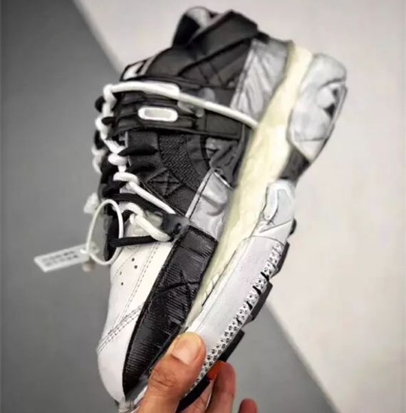 

ugly new arrived White Fusion Sneakers Melted Detail Sneaker Casual Luxury Dad Shoes for Men's Women size 36-44
