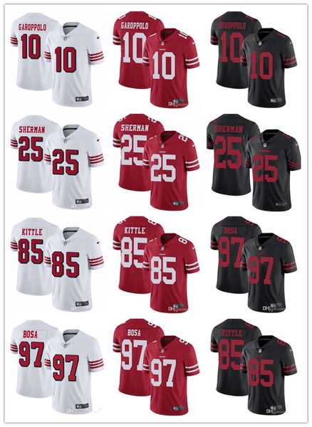 

Cu tom an franci co men 039 women 039 youth 49er 85 george kittle 10 jimmy garoppolo 25 richard herman 97 nick bo a red football jer