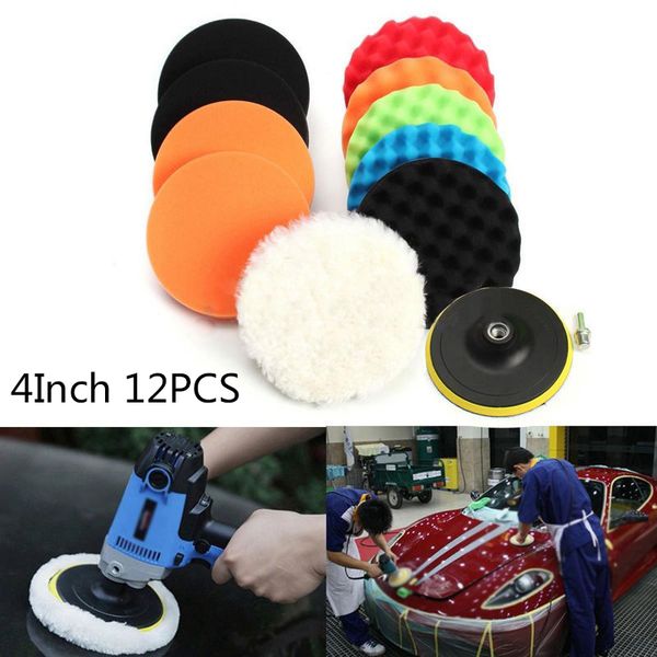 

12pcs 4 sponge buff buffing polishing pad kit set for auto car polisher