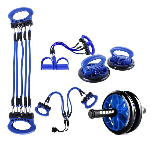 

combination fitness equipment set multi-functional fitness trainer can be combined into a belly wheel, push-up support, puller