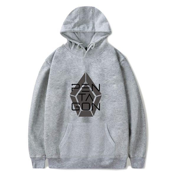 

aikooki 2019 new kpop pentagon hoodies boy/girl leisure hip hop long sleeve hoodies sweatshirt pentagon print, Black