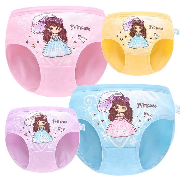 

4pcs/lot 2-12y underpants briefs for girl boy underwears panties infant boxer briefs frozen princess cotton teenagers underwears
