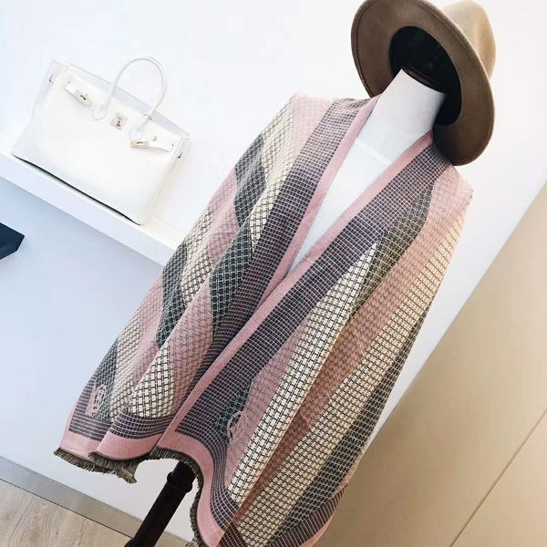 

fashionable men and women scarves wool rope yarn-dyed scarf classic, Blue;gray