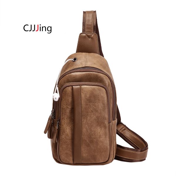 

men's chest bag fashion crossbody back pack men's handbag shoulder bag casual portable travel cjjjing