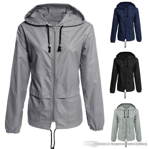 

hooded womens designer jackets waterproof loose womens outerwear with zipper active fashion female coats apparel