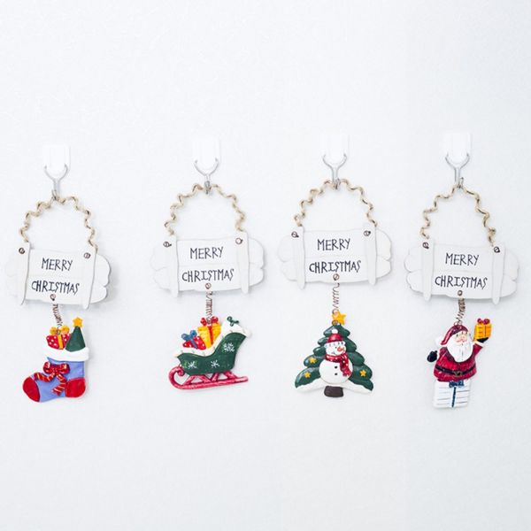 

novelty wooden santa claus christmas tree pendant cute christmas tree decor ornament party new year gifts
