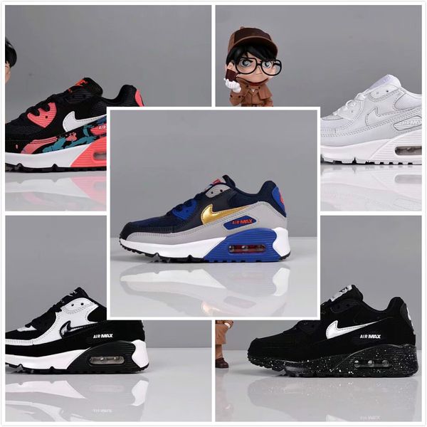 

sale kids sneakers presto max 90 shoe children sports chaussures pour enfants trainers infant girls boys running shoes size 28-35, Black
