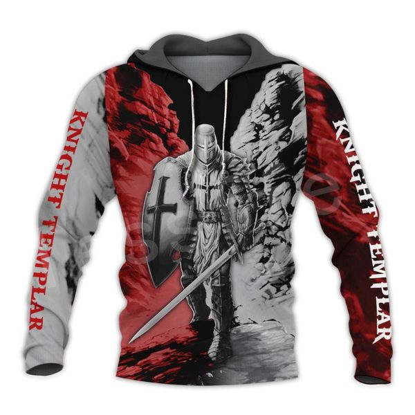 

knights templar armor pullover newfashion harajuku tracksuit 3dfullprint zipper/hoodies/sweatshirt/jacket/men/women s-8, Black
