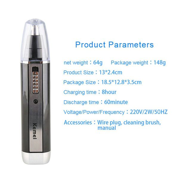 

kemei 6630 razor men's beard trimmer electric shaver nose hair trimmer multi-function razor for facial cleaning 5 ilpnv