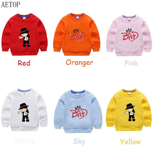 

wholesale cartoon bad boys michael boys sweatshirts for kids hoodies clothes winter autumn children long sleeve shirts cotton, Black