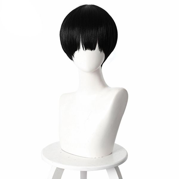 

toilet-bound jibaku shounen hanako kun yugi amane black short wig cosplay costume heat resistant synthetic hair party wigs
