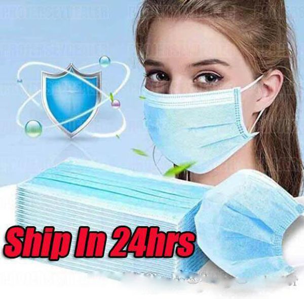 

dhl disposable mask 3-layer protective face mask anti pm2.5 breathable facial dust mask in stock ship in 24hrs