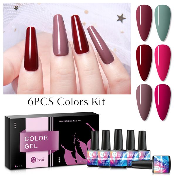 

gel nail polish color nail gel set for manicure semi permanent vernis soak off uv led art varnish lak polishes nails, Red;pink