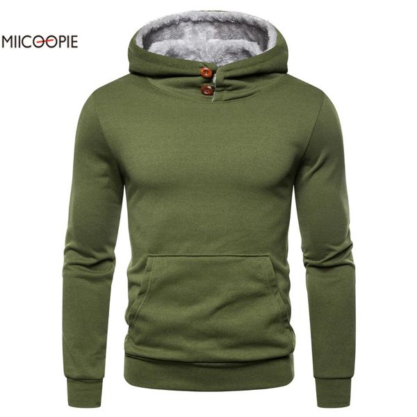 

2019 autumn new men's long sleeve fleece pullover hoodie, Black