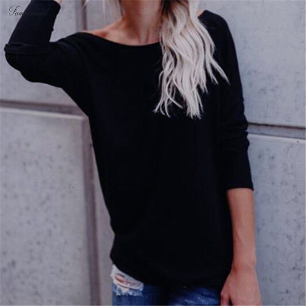 

блузы женского backless женщины лучших женщин мода с длинным рукавом с длинным рукавом twisted открыть назад сыпучий tops повседневной рубаш, White