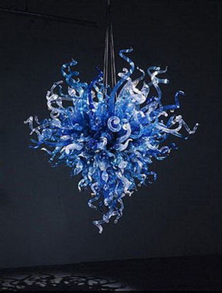 

mouth blown 110v/120v led bulbs contemporary dining room blue mini hanging led chandelier