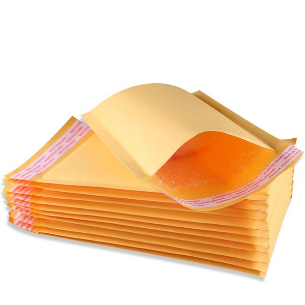 15*18+4cm Saco bolha de papel kraft amarelo Saco envelope de filme bolha Saco à prova d'água