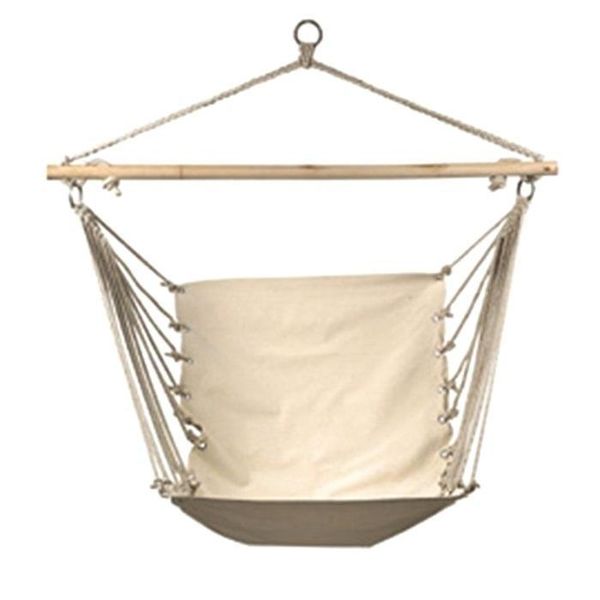 

hammock camping canvas swing chair rope garden dormitory outdoor hanging swinging white 120 kg safe seat