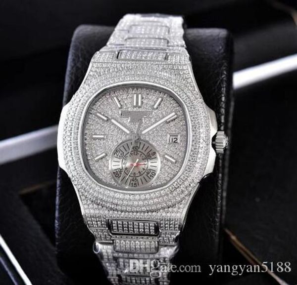 

wholesale - new men watch automatic movement 5980 mens watches 41mm rose gold stainless steel strap, Slivery;brown