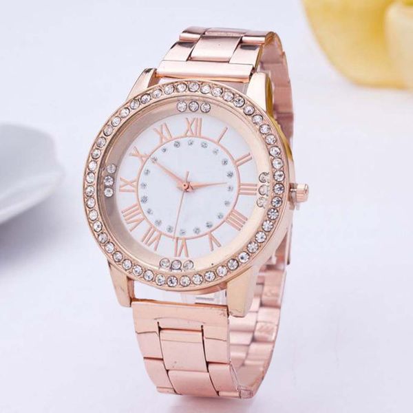

luxury watch womern famous brand women's men's crystal rhinestone stainless steel analog quartz wrist watch dames horloge #03, Slivery;brown