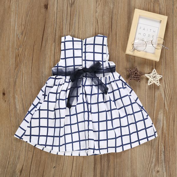 

детская одежда девочек летнее платье корейской версии младенцев и маленьких детей box плед жилет юбка лук пояса принцессы юбка, Red;yellow