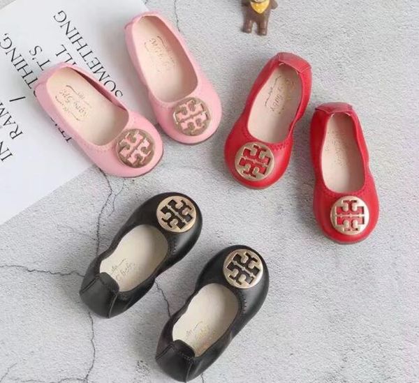 

New tyle cute girl tory neaker pu ela tic oft bottom one foot ca ual hoe children 039 round head boat hoe dance hoe