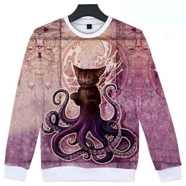 

ocs 3d printing fashion men and women designer pullover sweater sweatshirt long-sleeved hip-hop street hooded costume harajuku top, Black