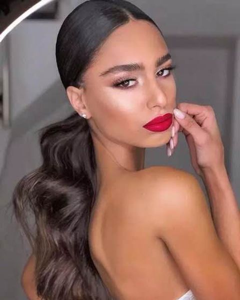 

wavy drawstring pony tail remy hairpiece wraps around 100human hair drawstring ponytail clip in 120g 4colors to uk, Black