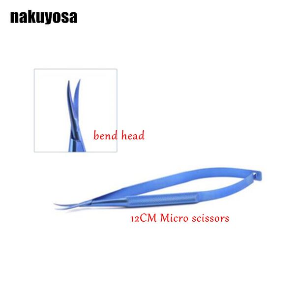 

12cm bend head micro cornea scissors hand tool titanium alloy ophthalmic instruments high quality