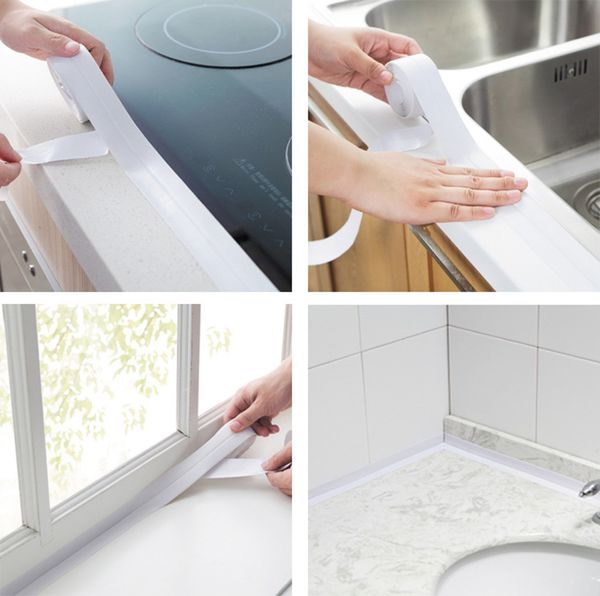 

кухня ванная стена уплотнительная лента водонепроницаемый mold proof клейкая лента гаджеты водонепроницаемая лента ванной #sh