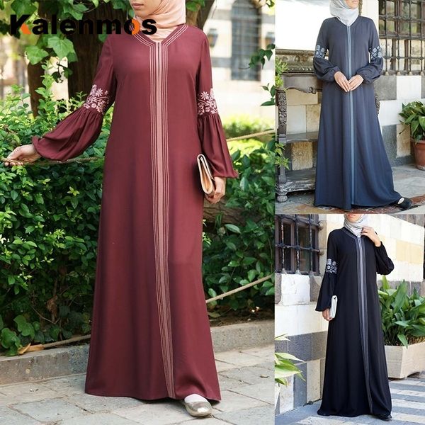 Muslim Abaya Dress Mulheres Dubai Árabe Maxi Maxi Splice Kaftan Ramadan Pray Africano Turquia UAE UAE Roupas Islâmicas Longa Vestas Plus Size 5XL