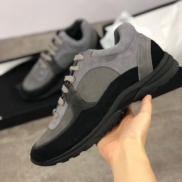 

2019 fashion sneakers nylon suede calfskin shoes clear transparent sneakers woman and mens casual shoes flats shoes size 35-45, Black