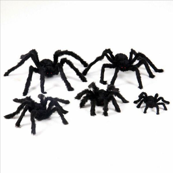 

2020 halloween large spider decoration horror size plush toy party house scary fun halloween licking plush spider