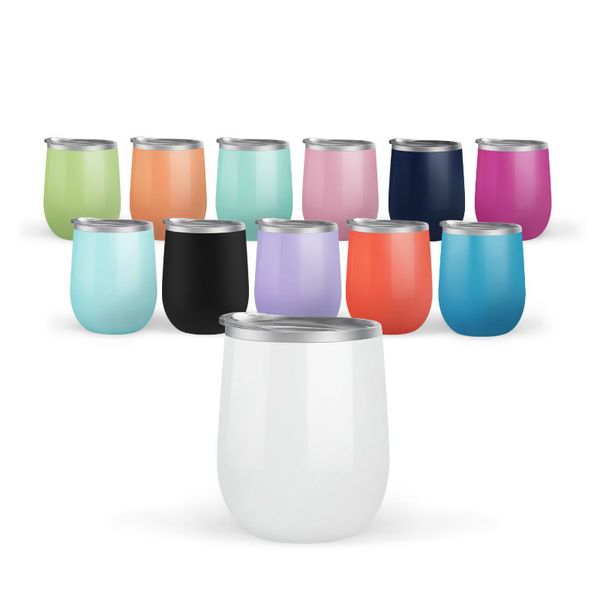 

bev swig steel stemless wine glass tumbler double wall vacuum insulated egg cup 350ml