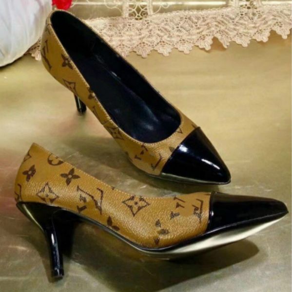 

women's high heels classic style sandals 35-41 high-end products designer classic style (with box + dust bag, Black