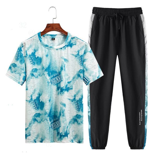 

mens designer tracksuits summer sweatsuit 2020 luxury designer clothesn ius87dsd summer mens sets short sleeve print tracksuit men sportswea, Gray