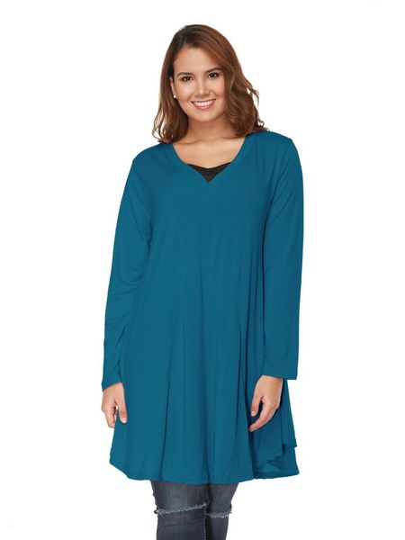 

5xl plus size long blouse women autumn winter v neck long sleeve loose large size tunic red elegant irregular ladies, White